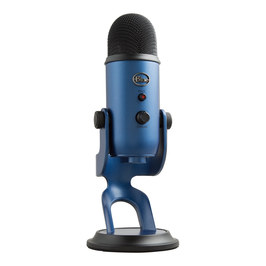 Blue Yeti USB Microphone for PC, Mac, Gaming, Recording, Streaming, Podcasting, Studio and Computer Condenser Mic with Blue VO!CE effects, 4 Pickup Patterns, Plug and Play – Midnight Blue
