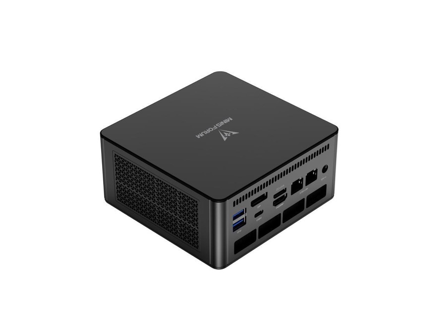 MINISFORUM UM890 Pro Mini PC AMD Ryzen 9 8945HS(8C/16T, up to 5.2GHz) 32GB DDR5 1TB PCIe4.0 SSD, 2xUSB4(PD 8K)|1xHDMI|1xDP Four Outputs, 2x RJ45, BT5.2 4xUSB3.2 AMD Radeon 780M Graphics Micro Computer