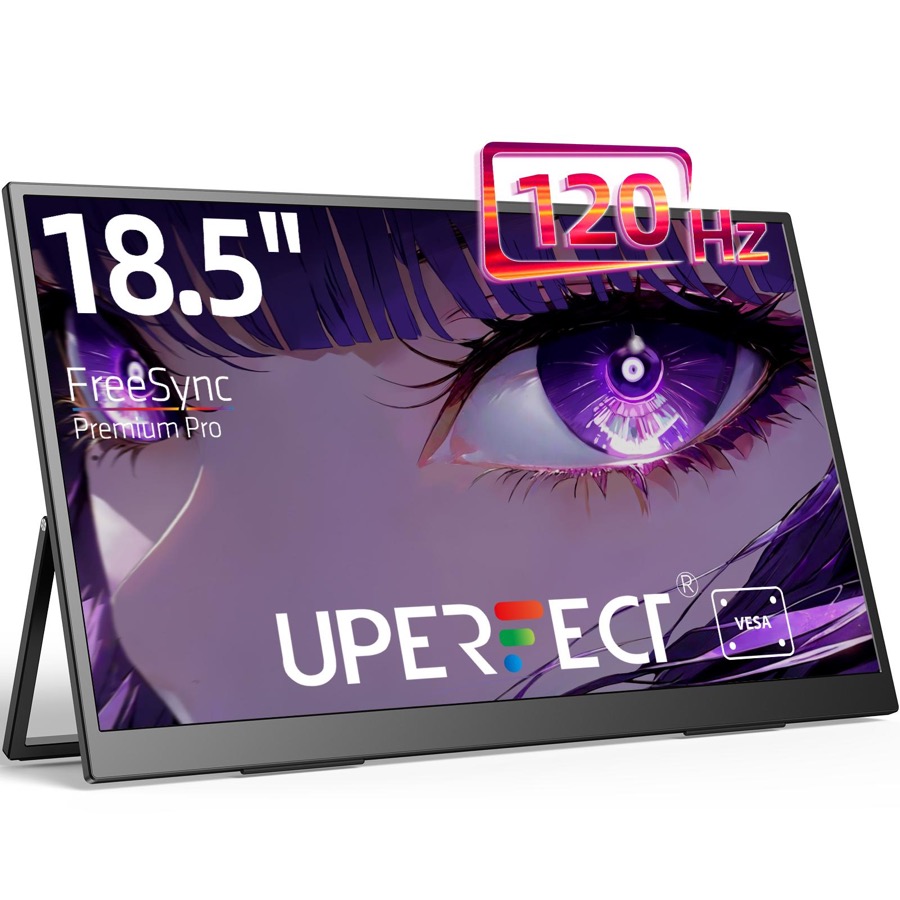 UPERFECT 18.5" 120Hz Portable Monitor 1080P FHD Portable Gaming Monitor Freesyc Screen For Switch Xbox PS
